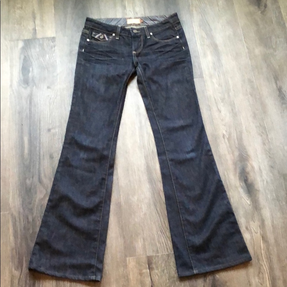 Paige denim bootcut jeans . Size 26 .